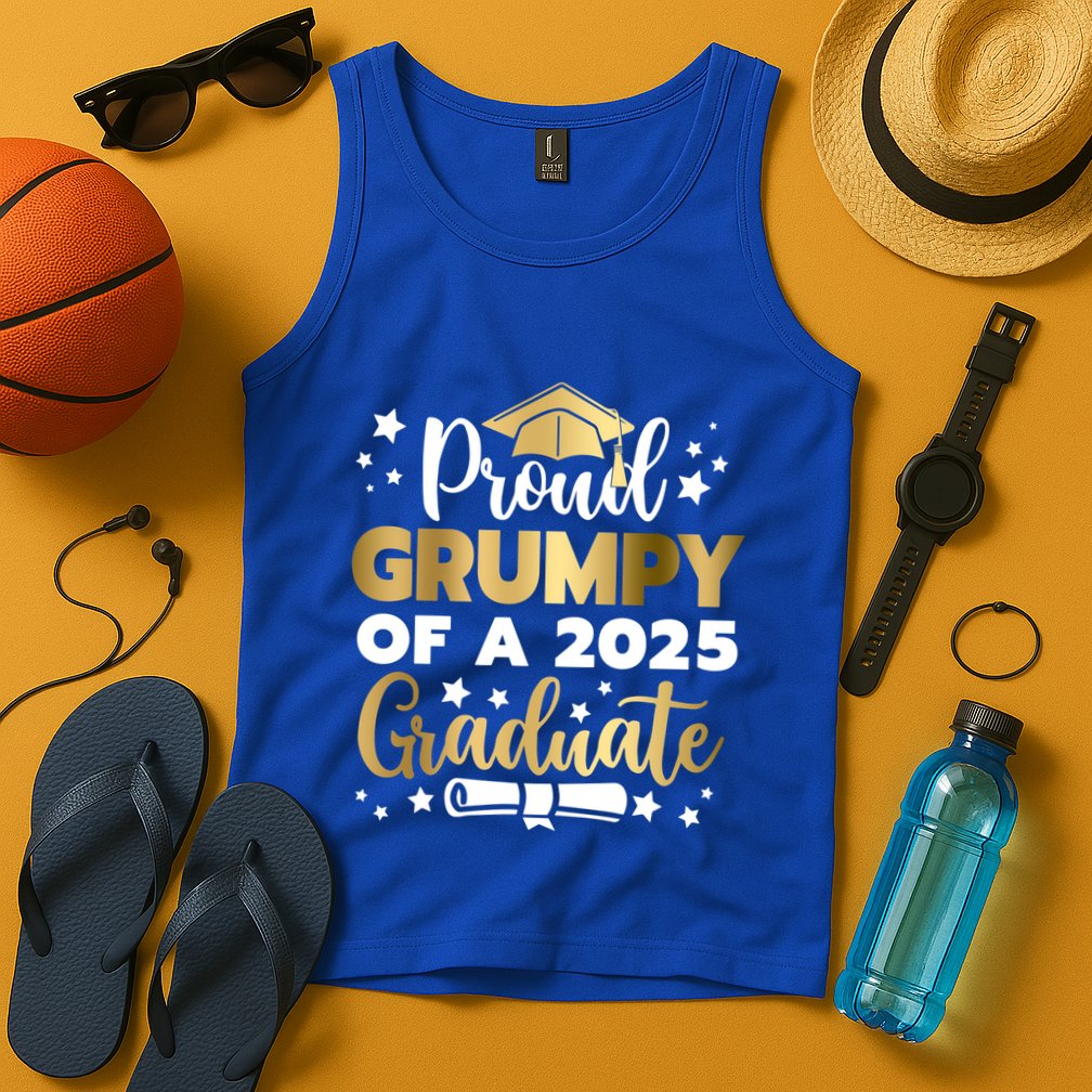 Proud Grumpy Of A 2025 Graduate Grumpy Senior 2025 Great Gift Tank Top