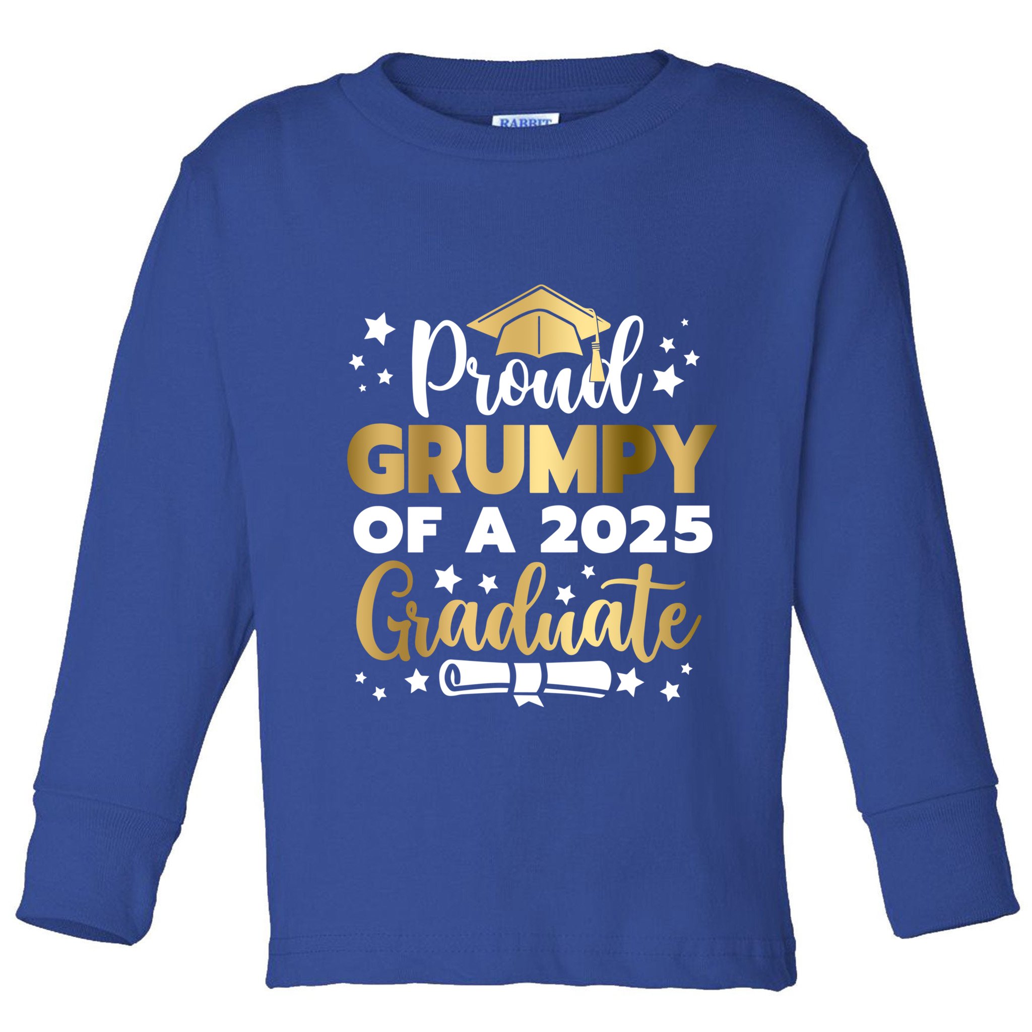 Proud Grumpy Of A 2025 Graduate Grumpy Senior 2025 Great Gift Toddler Long Sleeve Shirt