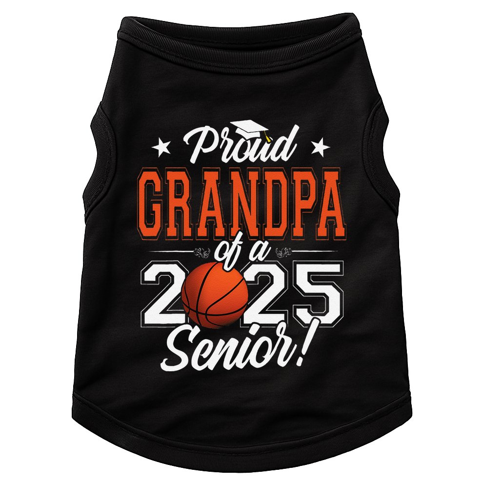 Proud Grandpa Of A 2025 Senior Graduate Basketball Doggie Tank