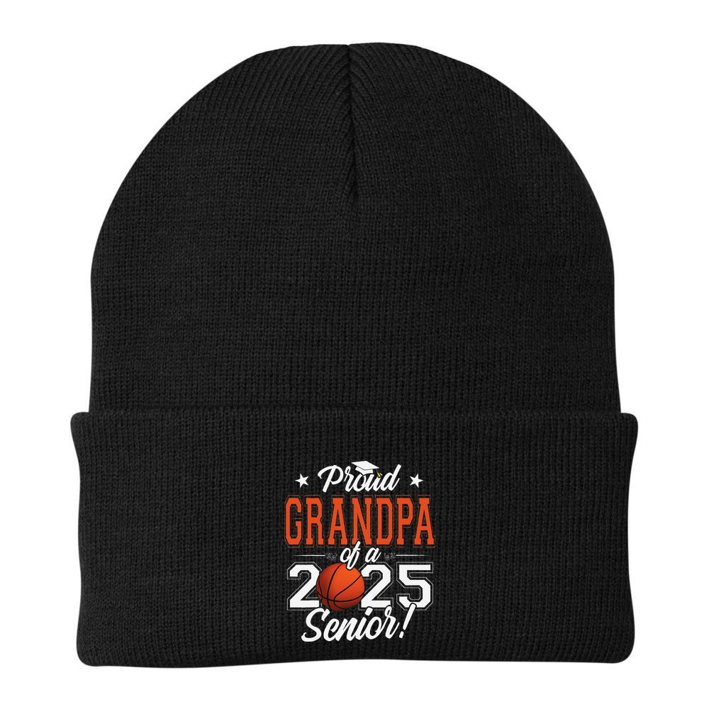 Proud Grandpa Of A 2025 Senior Graduate Basketball Beanie