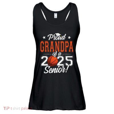 Proud Grandpa Of A 2025 Senior Graduate Basketball Ladies Essential Flowy Tank