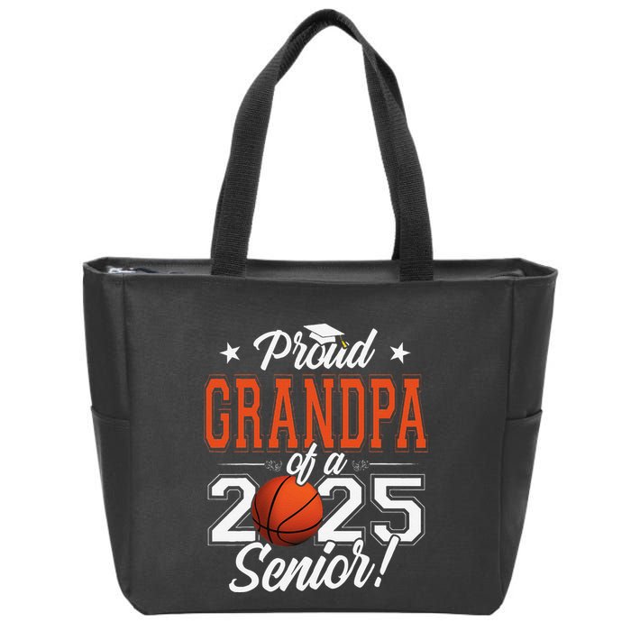 Proud Grandpa Of A 2025 Senior Graduate Basketball Zip Tote Bag