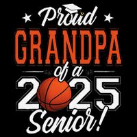 Proud Grandpa Of A 2025 Senior Graduate Basketball Zip Tote Bag