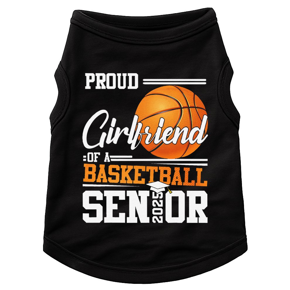 Proud Girlfriend Of A 2025 Senior Graduate Basketball Gift Doggie Tank
