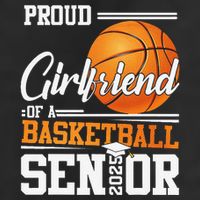 Proud Girlfriend Of A 2025 Senior Graduate Basketball Gift Adult Drive Performance Visor
