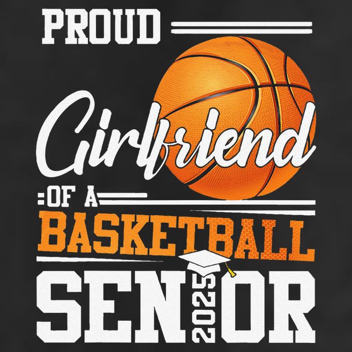 Proud Girlfriend Of A 2025 Senior Graduate Basketball Gift Adult Drive Performance Visor