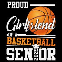 Proud Girlfriend Of A 2025 Senior Graduate Basketball Gift 16 in Basic Backpack