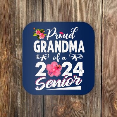 Proud Grandma Of A Class Of 2024 Senior Funny Graduation 24 Coaster