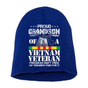 Proud Grandson Of A Vietnam Veteran Costume For Boys Cute Gift Short Acrylic Beanie