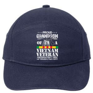 Proud Grandson Of A Vietnam Veteran Costume For Boys Cute Gift 7-Panel Snapback Hat