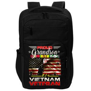 Proud Grandson Of Vietnam Veteran Gift For Boys Cute Gift Impact Tech Backpack