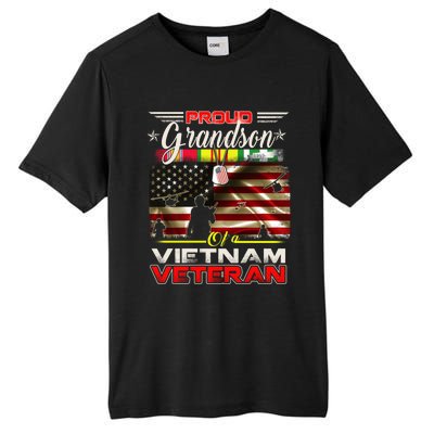 Proud Grandson Of Vietnam Veteran Gift For Boys Cute Gift Tall Fusion ChromaSoft Performance T-Shirt