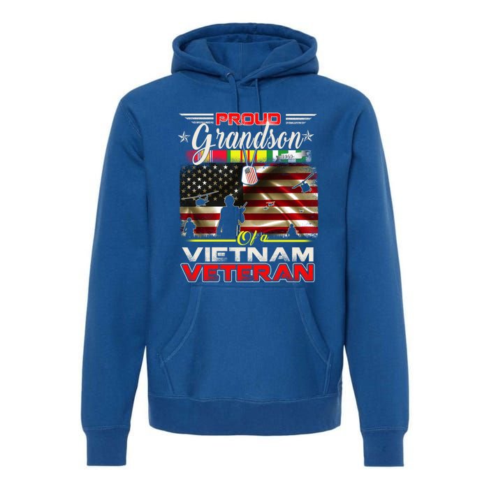 Proud Grandson Of Vietnam Veteran Gift For Boys Cute Gift Premium Hoodie