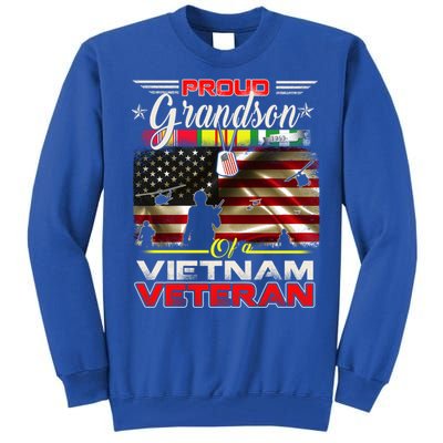 Proud Grandson Of Vietnam Veteran Gift For Boys Cute Gift Tall Sweatshirt