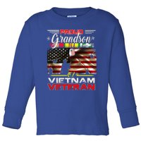 Proud Grandson Of Vietnam Veteran Gift For Boys Cute Gift Toddler Long Sleeve Shirt