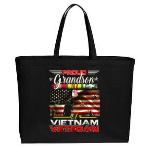 Proud Grandson Of Vietnam Veteran Gift For Boys Cute Gift Cotton Canvas Jumbo Tote