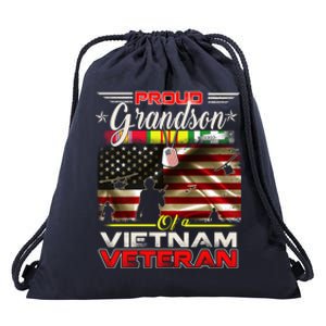 Proud Grandson Of Vietnam Veteran Gift For Boys Cute Gift Drawstring Bag