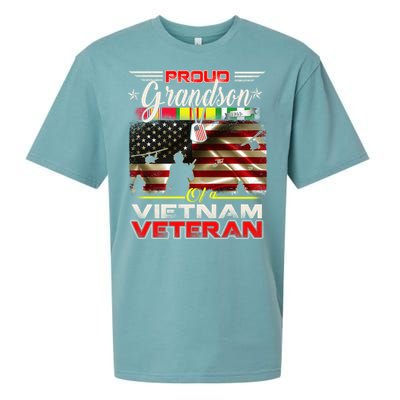 Proud Grandson Of Vietnam Veteran Gift For Boys Cute Gift Sueded Cloud Jersey T-Shirt