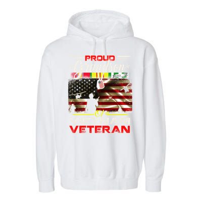 Proud Grandson Of Vietnam Veteran Gift For Boys Cute Gift Garment-Dyed Fleece Hoodie