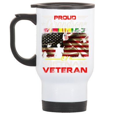 Proud Grandson Of Vietnam Veteran Gift For Boys Cute Gift Stainless Steel Travel Mug