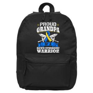 Proud Grandpa Of A Down Syndrome Warrior Downs Granddad 16 in Basic Backpack