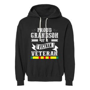 Proud Grandson Of A Vietnam Veteran Garment-Dyed Fleece Hoodie