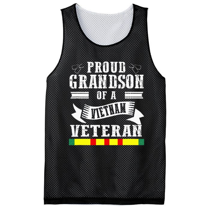 Proud Grandson Of A Vietnam Veteran Mesh Reversible Basketball Jersey Tank