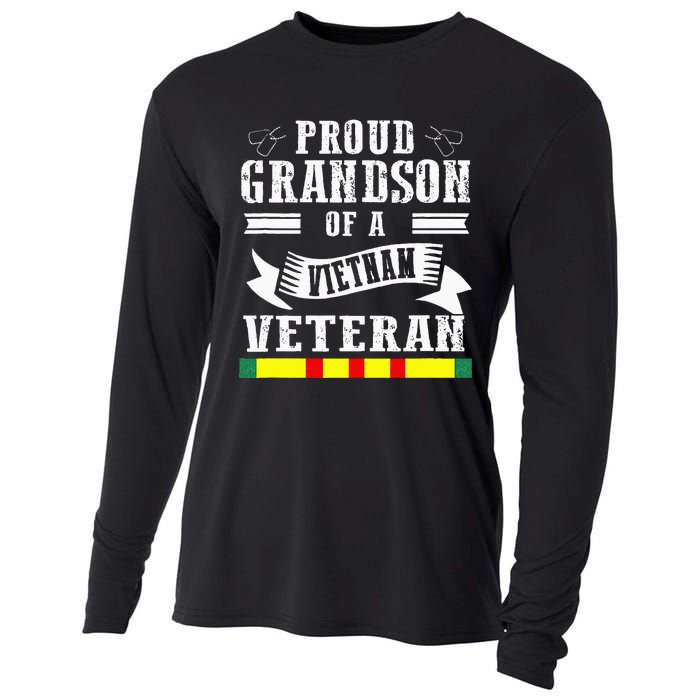 Proud Grandson Of A Vietnam Veteran Cooling Performance Long Sleeve Crew