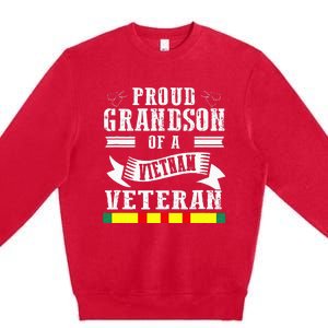 Proud Grandson Of A Vietnam Veteran Premium Crewneck Sweatshirt