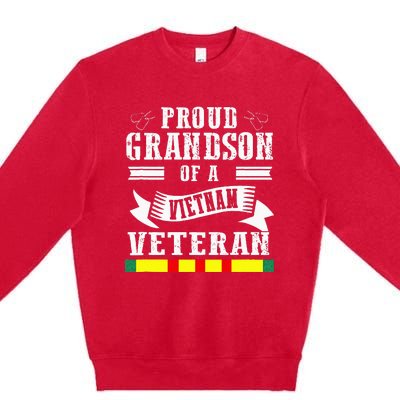 Proud Grandson Of A Vietnam Veteran Premium Crewneck Sweatshirt