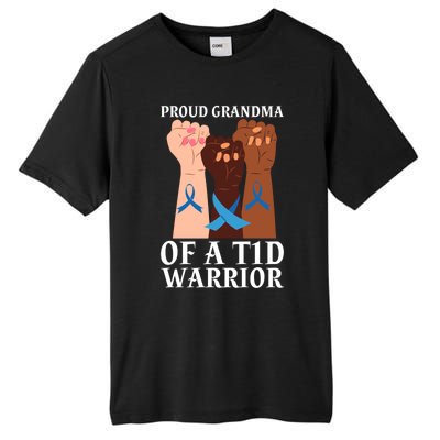 Proud Grandma Of A T1d Warrior Diabetes Awareness Cool Gift Tall Fusion ChromaSoft Performance T-Shirt