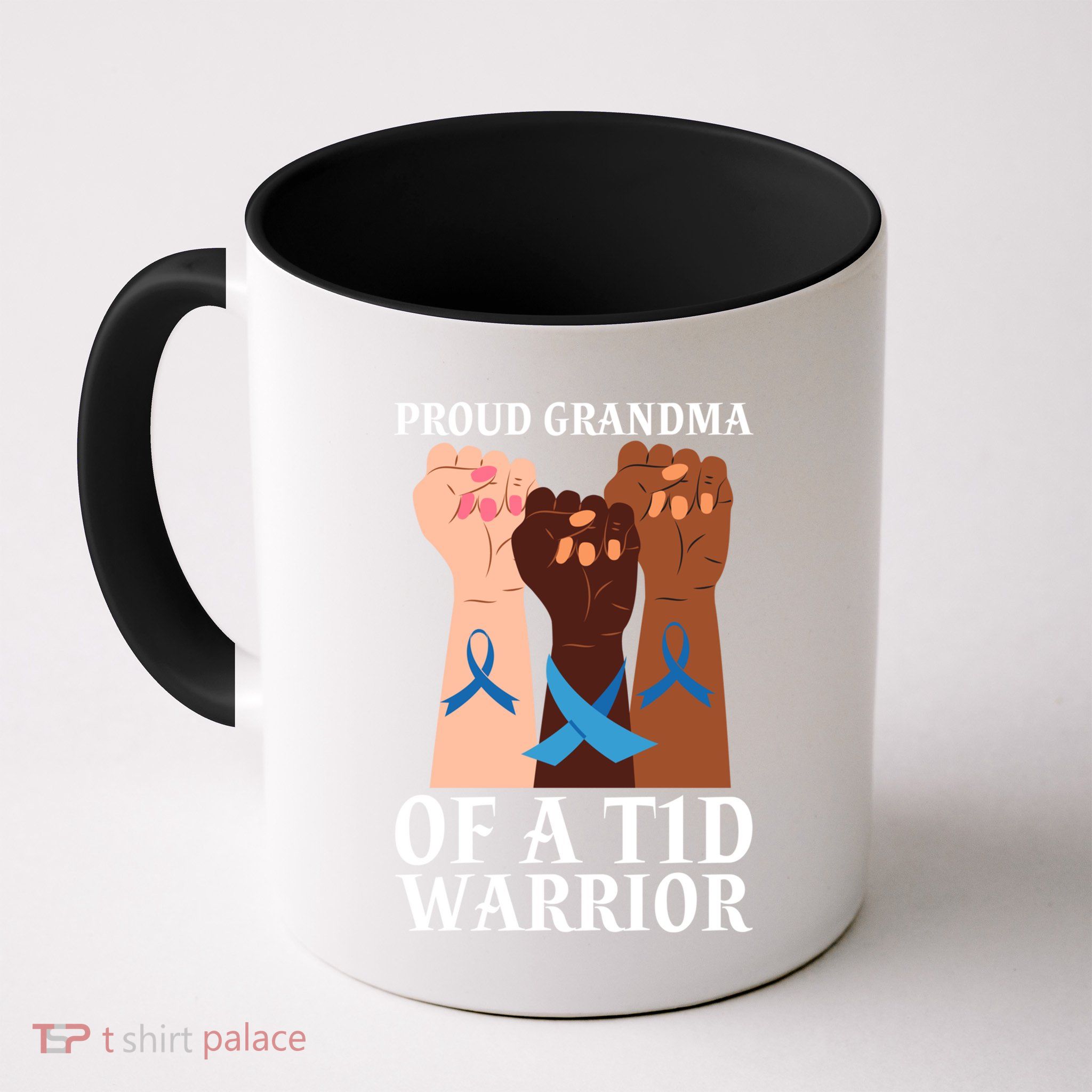 Proud Grandma Of A T1d Warrior Diabetes Awareness Cool Gift Mug