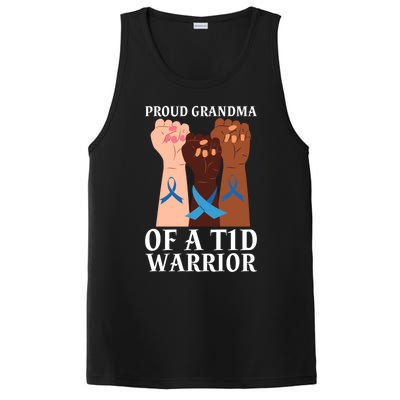 Proud Grandma Of A T1d Warrior Diabetes Awareness Cool Gift PosiCharge Competitor Tank