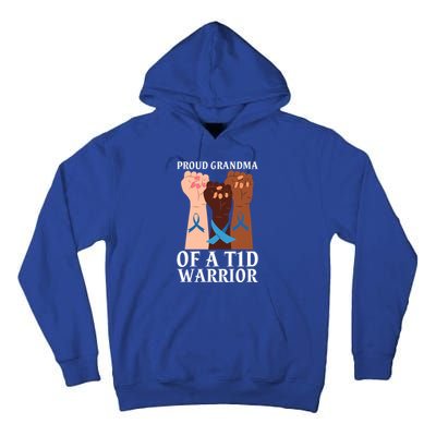 Proud Grandma Of A T1d Warrior Diabetes Awareness Cool Gift Tall Hoodie