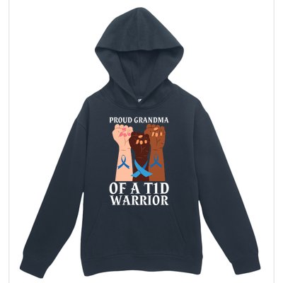 Proud Grandma Of A T1d Warrior Diabetes Awareness Cool Gift Urban Pullover Hoodie