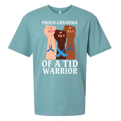 Proud Grandma Of A T1d Warrior Diabetes Awareness Cool Gift Sueded Cloud Jersey T-Shirt