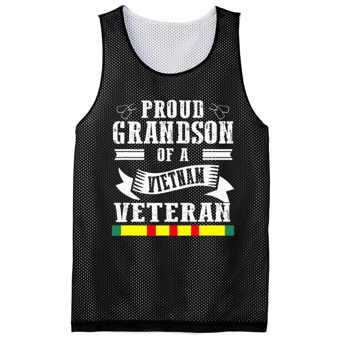 Proud Grandson Of a Vietnam Veteran Mesh Reversible Basketball Jersey Tank