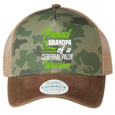 Proud Grandpa Of A Cerebral Palsy Warrior Cerebral Palsy Gift Legacy Tie Dye Trucker Hat