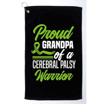 Proud Grandpa Of A Cerebral Palsy Warrior Cerebral Palsy Gift Golf Towel