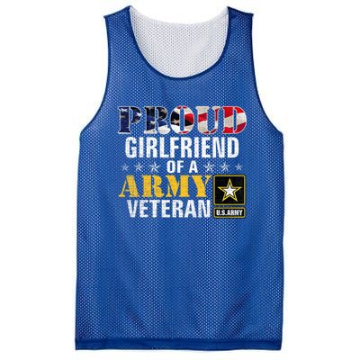 Proud Girlfriend Of A Army Veteran American Flag Military Mesh Reversible Basketball Jersey Tank