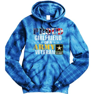 Proud Girlfriend Of A Army Veteran American Flag Military Tie Dye Hoodie