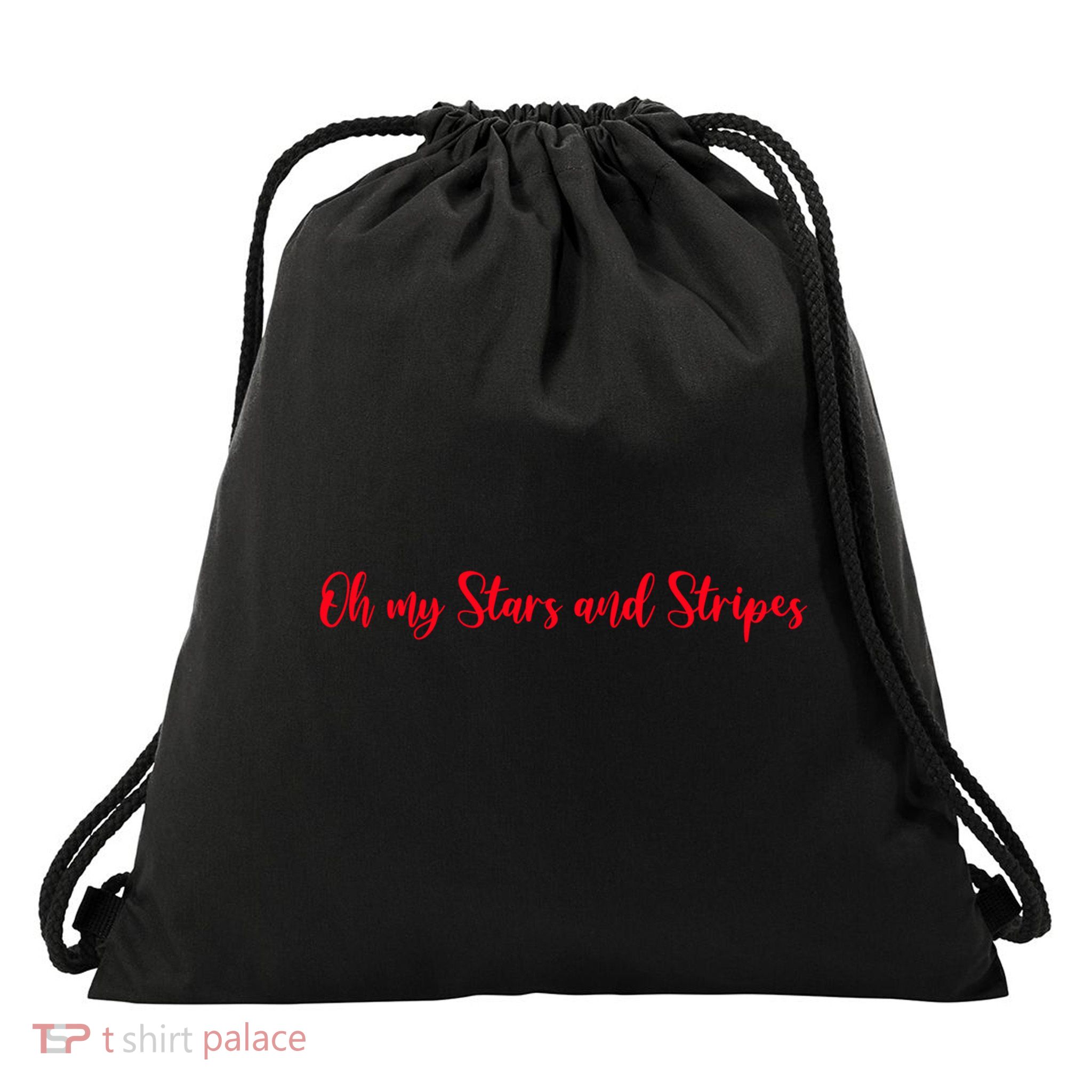 Patriotic Gift Oh My Stars And Stripes Cool Gift Drawstring Bag
