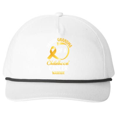 Proud Grandma Of A Hood Cancer Warrior Gift Snapback Five-Panel Rope Hat