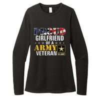 Proud Girlfriend Of A Army Veteran American Flag Military Womens CVC Long Sleeve Shirt