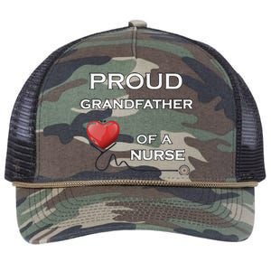 Proud Grandfather Of A Nurse, Nursing Gift, Dk Retro Rope Trucker Hat Cap