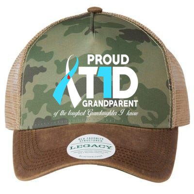 Proud Grandparent Of A T1D Warrior Diabetic Diabetes Awareness Legacy Tie Dye Trucker Hat