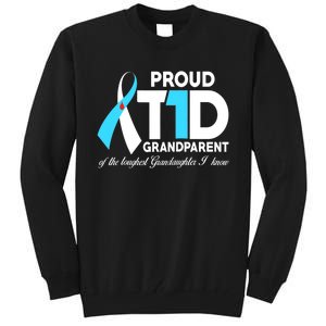 Proud Grandparent Of A T1D Warrior Diabetic Diabetes Awareness Tall Sweatshirt