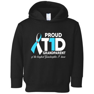Proud Grandparent Of A T1D Warrior Diabetic Diabetes Awareness Toddler Hoodie