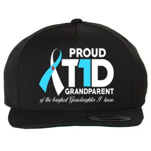 Proud Grandparent Of A T1D Warrior Diabetic Diabetes Awareness Wool Snapback Cap