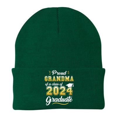 Proud Grandma Of A Class Of 2024 Graduate Senior Graduation Knit Cap Winter Beanie